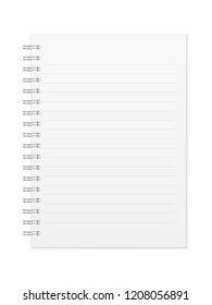 Notebook on a white background. Vector illustration.