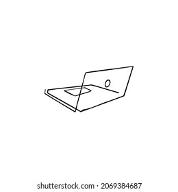dibujo manual de ilustraciones vectoriales de una línea de bloc de notas