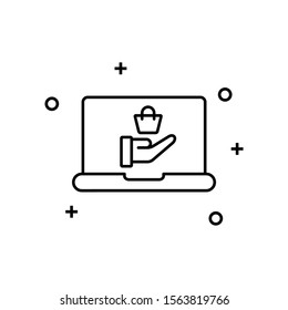 Notebook online shopping save icon. Element of shopping icon