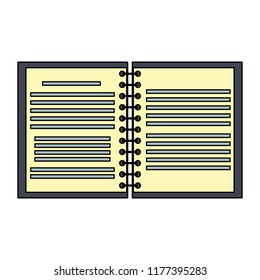 Notebook open isolated