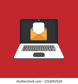 notebook with open mailbox icon