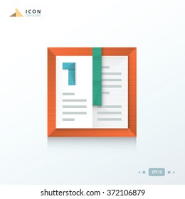 notebook  origami icon design