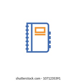 notebook outline icon. isolated document paper note icon in thin line style for graphic and web design. Simple flat symbol Pixel Perfect vector Illustration.