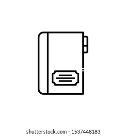 Notebook outline icon. SEO & WEB Illustration style.