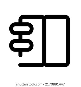 Notebook outline icon. Simple diary line vector icon. Symbol, logo illustration.