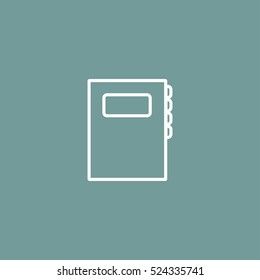 notebook outline icon vector, for mobile and web design 