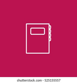 notebook outline icon vector, for mobile and web design 