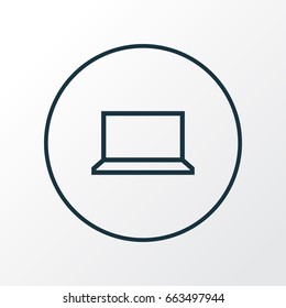 Notebook Outline Symbol. Premium Quality Isolated Laptop  Element In Trendy Style.
