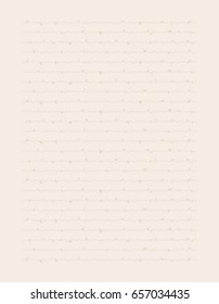 Notebook page design. Vector letter format