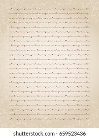 Notebook page design. Vector letter format.