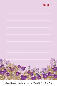  Notebook page designs for memo notes, lists, ideas. 