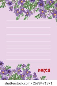  Designs de página de notebook para notas de memorando, listas, ideias. 