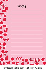  Designs de página de notebook para notas de memorando, listas, ideias. 