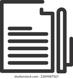 notebook page outline icon vector flat