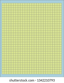 Notebook page template grid yellow 