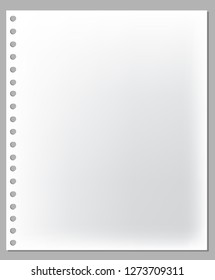Notebook page template white grey 
