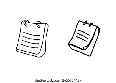 Notebook pages with lines writing paper