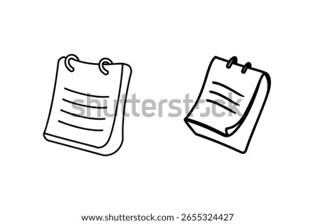 Notebook pages with lines writing paper