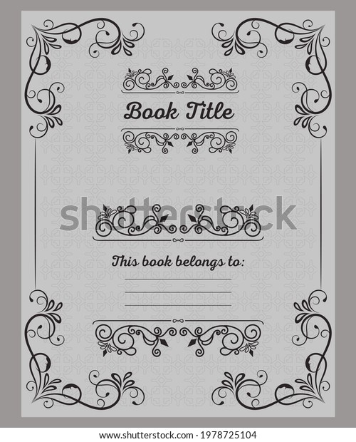 Notebook Pages Template Belongs Notes Vectorvintage Stock Vector ...