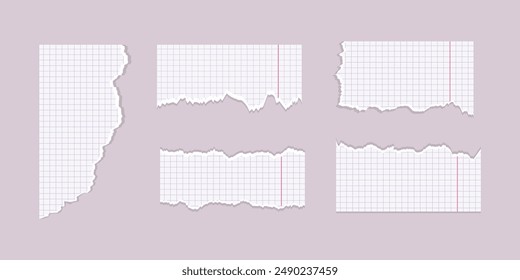 Notebook pages with torn edges.