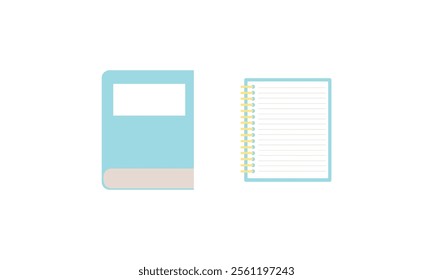 notebook pages or vector lined notepaper, Set of isolated background for office document or grid page. Notepad sheet backdrop with dotted surface. Education or school empty memo.