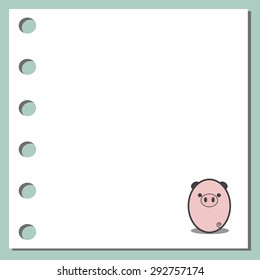 notebook paper background -  Animal Design on Paper Background