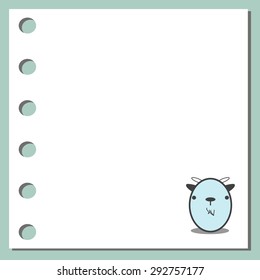 notebook paper background -  Animal Design on Paper Background