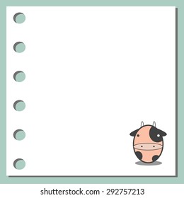 notebook paper background -  Animal Design on Paper Background