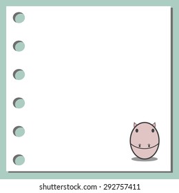 notebook paper background -  Animal Design on Paper Background