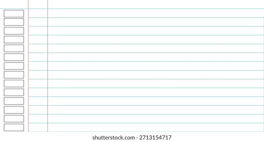 Plano de fundo de papel notebook, branco branco branco branco planilha de exercícios, papel de notebook alinhado, voltar para a escola design vetorial