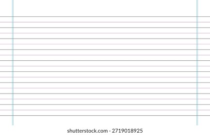 Plano de fundo de papel notebook, branco branco branco em branco caderno de exercícios, papel de notebook alinhado, voltar para a escola design vetorial .Vetor ilustração .EPS 10 .