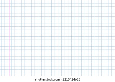 Notebook paper background. Grid note document. Vector illustration