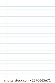 Notebook paper background. Lined notebook paper