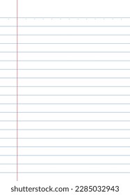 Notebook paper background. Lined notebook paper