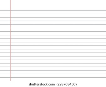 Notebook paper background. Lined notebook paper