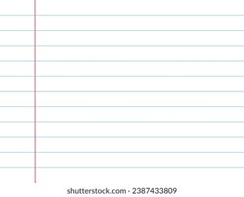 Notebook paper background. Lined notebook paper