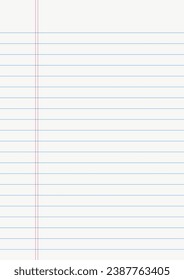 Notebook paper background. Lined notebook paper