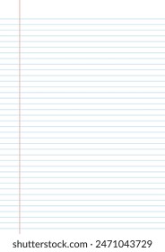 Notebook paper background. Lined notebook paper