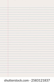 Notebook paper background. Lined notebook paper