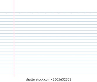 Notebook paper background. Lined notebook paper