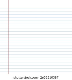 Notebook paper background. Lined notebook paper