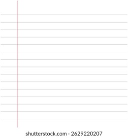 Notebook paper background. Seamless lined paper icon. Lined notebook paper. Vector illustration. EPS file 46.