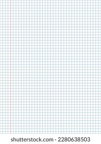 Notebook paper background. Squared paper sheet background