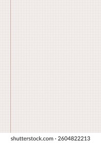 Notebook paper background. Squared paper sheet background