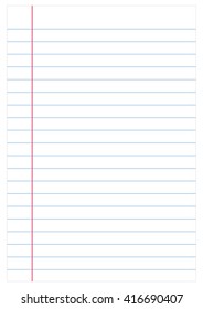 Notebook paper background, vector