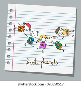 notebook paper best friends
