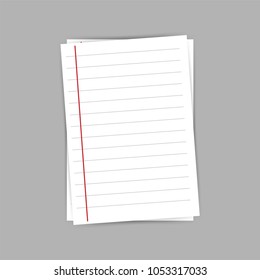 Notebook paper blank vector