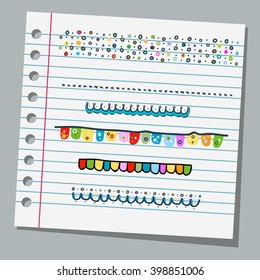 notebook paper borders child drawings