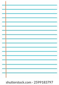 Notebook paper design with blue lines