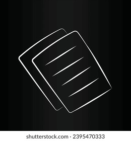 notebook paper hand drawn vector line art illustration